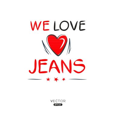 Jeans Creative etiket metin tasarımı, etiketler, tişörtler, davetiyeler ve vektör illüstrasyonları için kullanılabilir.
