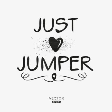 Jumper Creative etiket tasarımı, etiketler, tişörtler, davetiyeler ve vektör çizimleri için kullanılabilir..