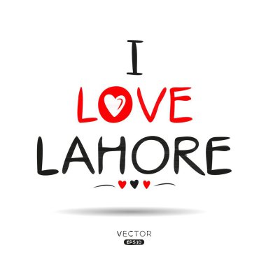 Lahore Yaratıcı etiket metin tasarımı, etiketler, tişörtler, davetiyeler ve vektör illüstrasyonları için kullanılabilir.