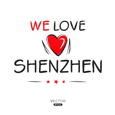 Shenzhen Yaratıcı etiket tasarımı, etiketler, tişörtler, davetiyeler ve vektör çizimleri için kullanılabilir..