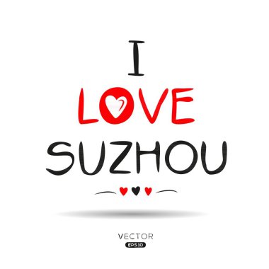 Suzhou Yaratıcı etiket metin tasarımı, etiketler, tişörtler, davetiyeler ve vektör illüstrasyonları için kullanılabilir.