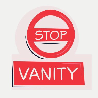 Vanity Uyarı işareti, vektör illüstrasyonu.
