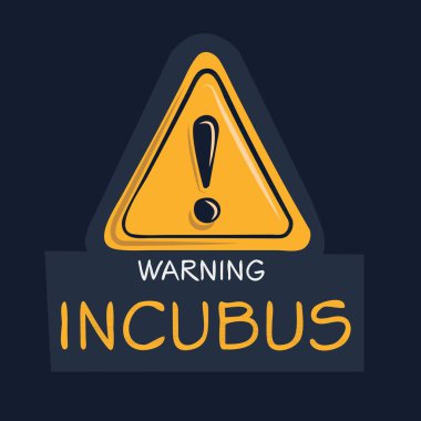 Incubus Uyarı işareti, vektör illüstrasyonu.