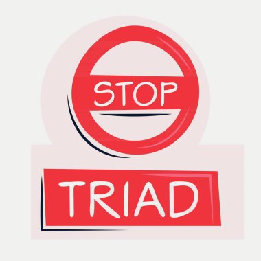 Triad uyarı işareti, vektör illüstrasyonu.
