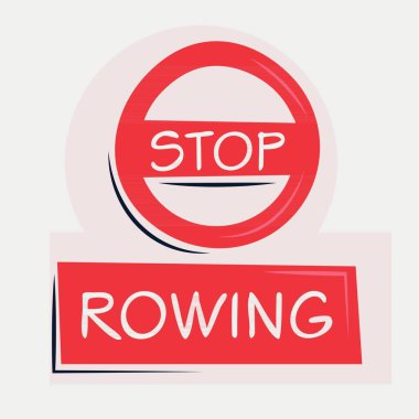 Kürek Uyarı işareti, vektör illüstrasyonu.