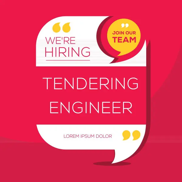 stock vector We are hiring (Tendering engineer), Join our team, vector illustration.