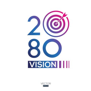 Yaratıcı (2080 vizyon) metin, Vektör illüstrasyonu.