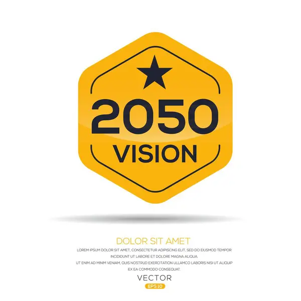 stock vector Creative (2050 vision) text, Vector illustration.