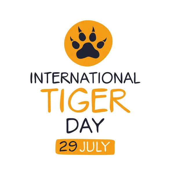 stock vector International Tiger Day, held on 29 July.