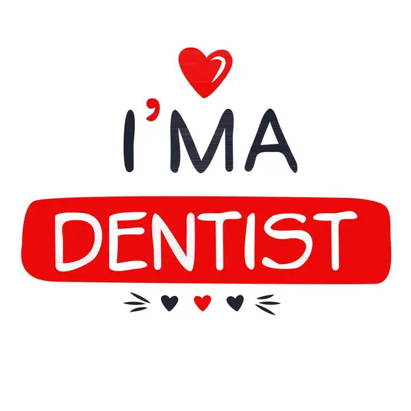 (Ben Dişçiyim, harf tasarımı, tişört, kupa, tekstil, poster, kart, hediye ve daha fazlası, vektör ilüstrasyonunda kullanılabilir..