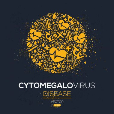 Sitomegalovirüs hastalığı pankartı tasarımı.