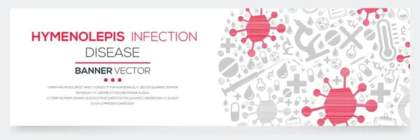 stock vector Hymenolepis Infection Disease banner design.