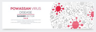 Powassan (POW) virus Disease banner design. clipart