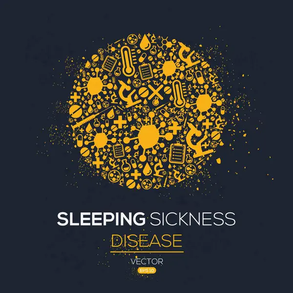 stock vector Sleeping Sickness Disease banner design.