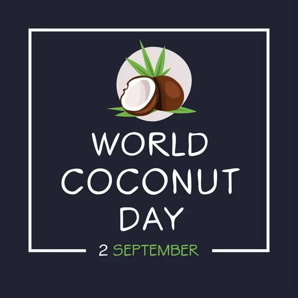 stock vector World Coconut Day, held on 2 September.