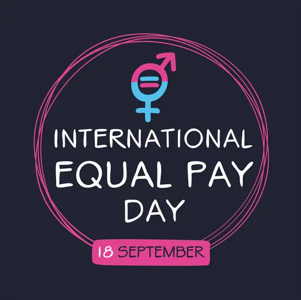 Stock vector International Equal Pay Day, held on 18 September.