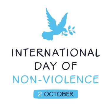 International Day of Non-Violence, held on 2 October. clipart