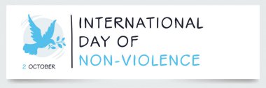 International Day of Non-Violence, held on 2 October. clipart