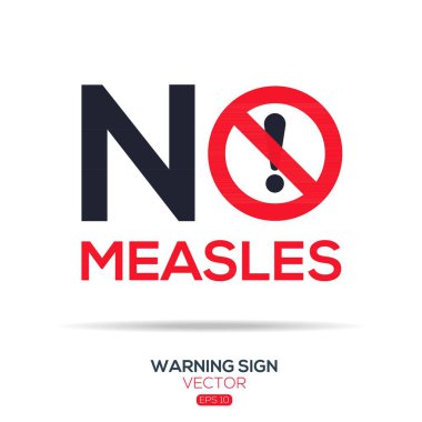 (Measles) Warning sign, vector illustration. clipart