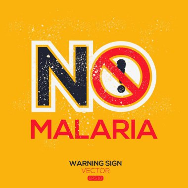 (Malaria) Warning sign, vector illustration. clipart