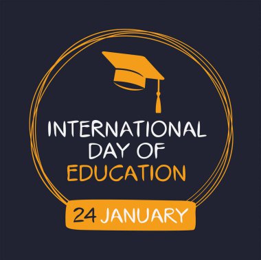 International Day of Education, held on 24 January. clipart