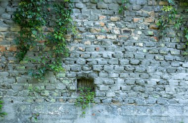 Eski ve tuğlalı duvar dokusu arkaplanı.