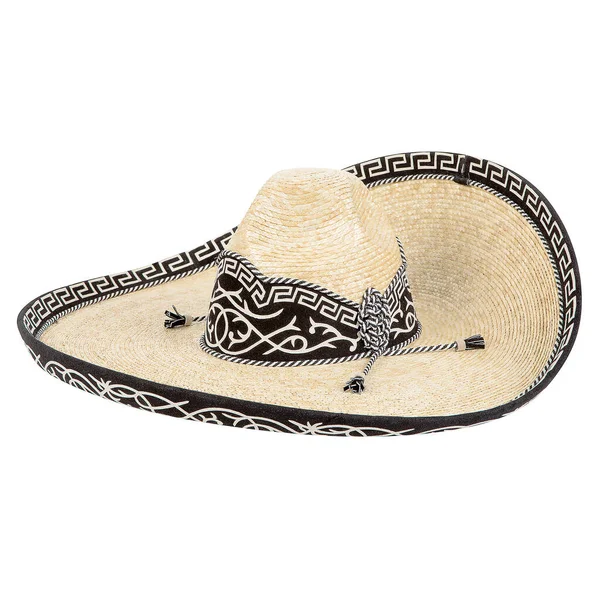 Handcrafted Cowboy Charro Hat Woven Hand Palm Made Mexico Materials — Stok fotoğraf