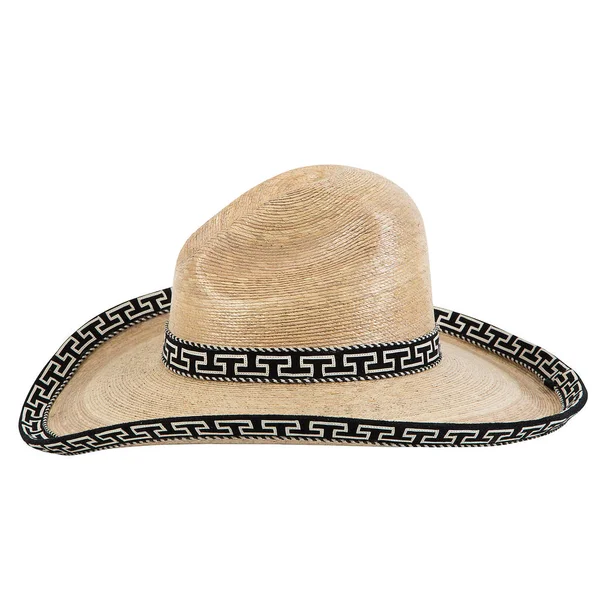 Handcrafted Cowboy Charro Hat Woven Hand Palm Made Mexico Materials — Stock Fotó