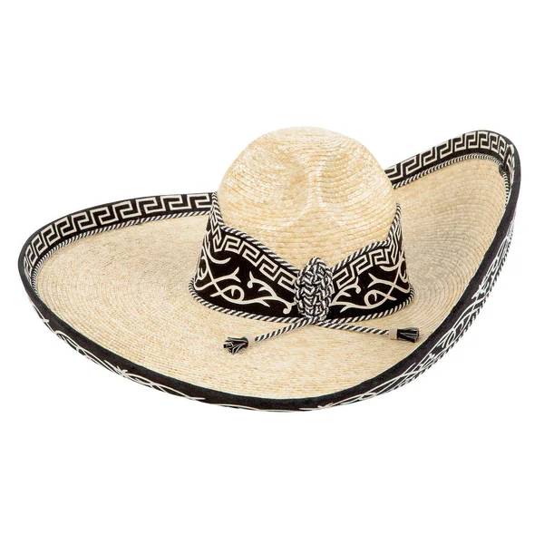 Handcrafted Cowboy Charro Hat Woven Hand Palm Made Mexico Materials — Photo