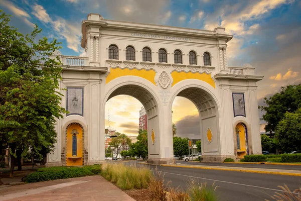 Entrada Arcos Cidade Arquitetura Monumentos Cidade Guadalajara Jalisco México Fotografias — Fotografia de Stock