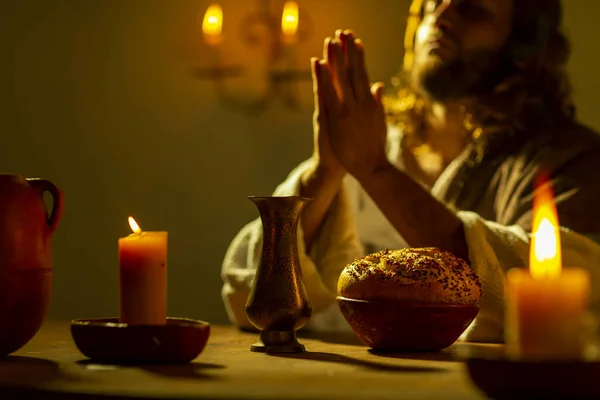 그리스도 마지막 식사를 사도들 배경에 — 스톡 사진