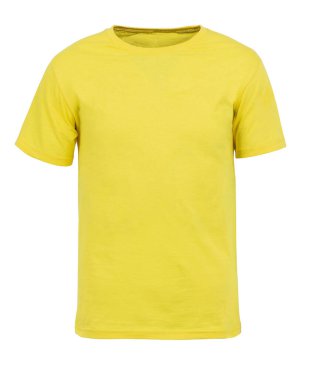 beyaz arkaplanda izole edilmiş kumaş tişört ve tasarımlar