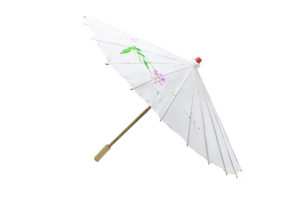 stock image paper japanese umbrella isolated on white background.