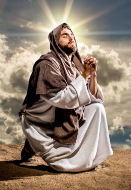 Tanrı aşkına koyu siyah gece w Tanrı'ya dua