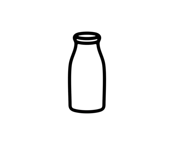 Glasmilchflasche Milch Milchprodukte Getränke Lebensmittel Und Mahlzeiten Grafikdesign Milchviehbetrieb Tierhaltung — Stockvektor