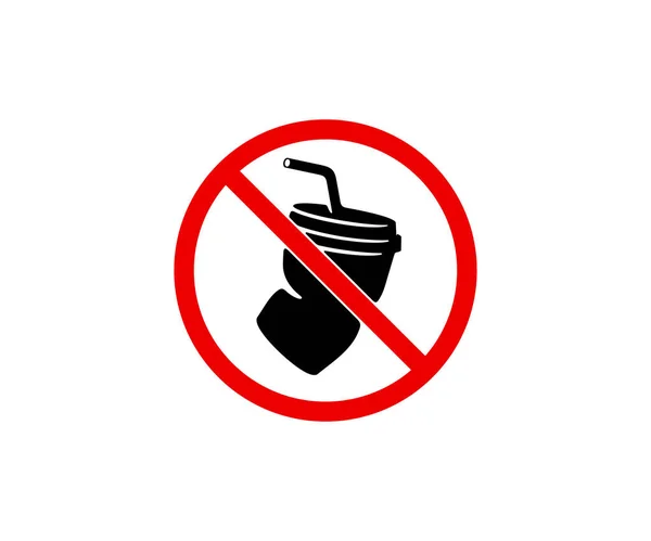 Znak Symbol Zakazu Nie Śmiecić Nie Wyrzucać Plastiku Projekt Graficzny — Wektor stockowy