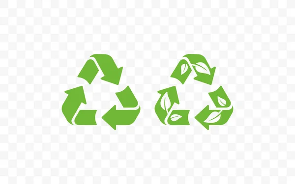 Sustainable Economical Lifestyle Ecological Waste Management Vector Icons Recycling Eco — Stock Vector