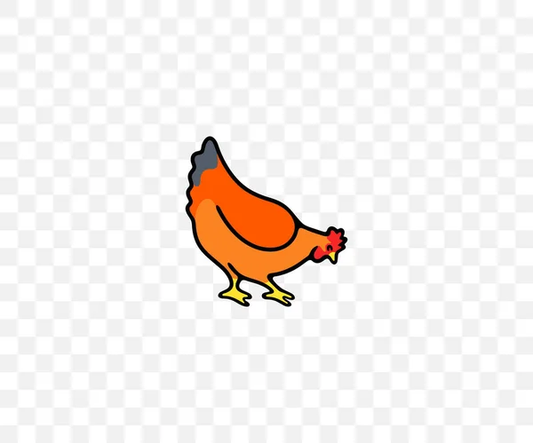 Курица Курица Петух Петух Птицефабрика Курятник Цветной Графический Дизайн Птица — стоковый вектор