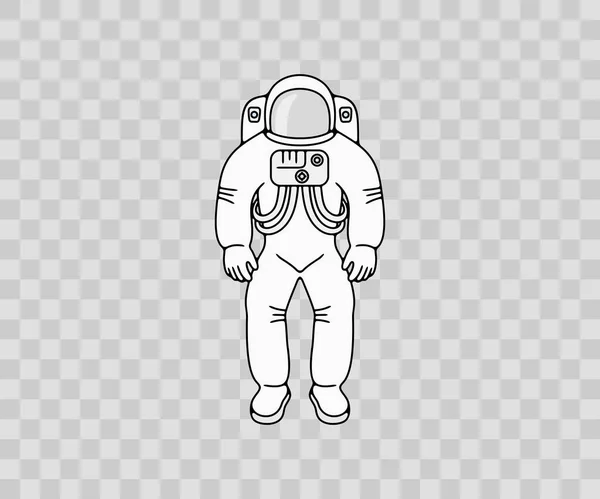 Astronaut Raumanzug All Farbiges Grafikdesign Erforschung Des Planeten Weltraums Wissenschaft — Stockvektor
