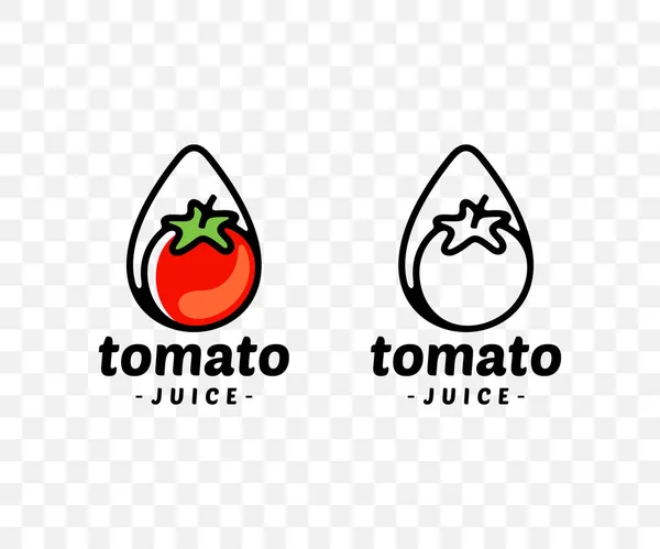 Tomates Tomate Suco Tomate Tomate Gota Design Gráfico Vegetais Bebidas — Vetor de Stock