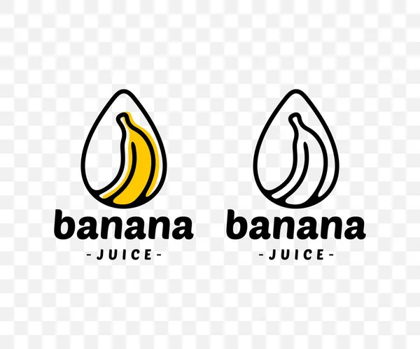 Μπανάνα Χυμός Μπανάνας Μπανάνα Μια Σταγόνα Γραφιστική Σχεδίαση Φρούτα Ποτά — Διανυσματικό Αρχείο