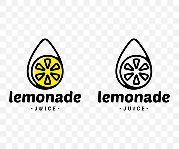 Limão Limonada Suco Limão Uma Gota Design Gráfico Frutas Citrinos — Vetor de Stock