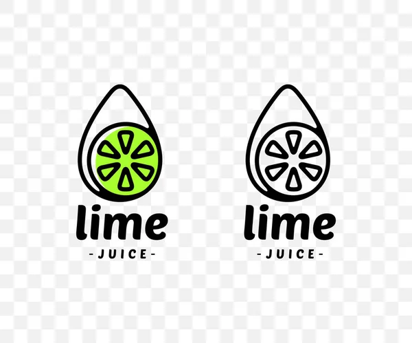 Limão Suco Limão Limão Uma Gota Design Gráfico Frutas Citrinos — Vetor de Stock