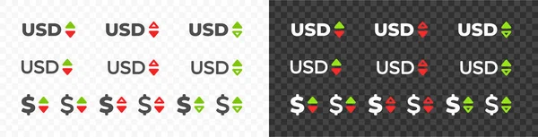 United States Dollar Usd Arrow Currency Exchange Rate Vector Desgin — Stock Vector