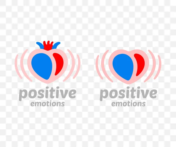 Positive emotions, heart, heartbeat, love and romance, graphic design. Medicine, internal organ, coronary, feeling and romantic, vector design and illustration