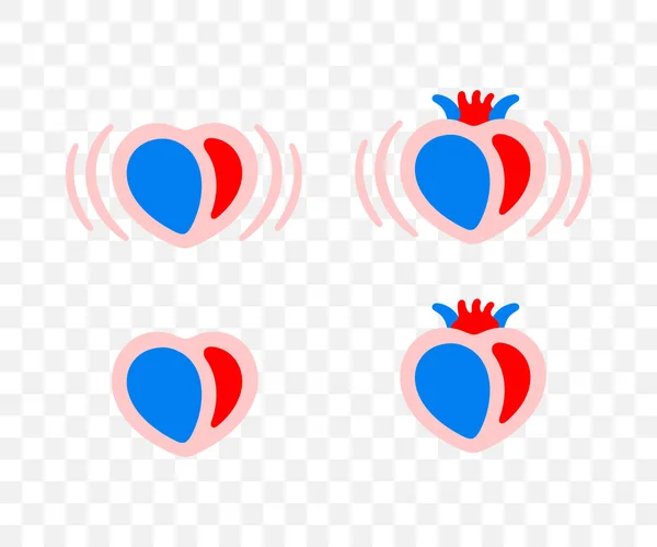 Серце Серцебиття Любов Романтика Позитивні Емоції Графічний Дизайн Медицина Внутрішній — стоковий вектор