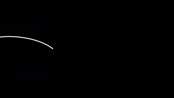 熱い赤唐辛子の動きの設計の連続的な1ラインデッサン スパイシーな唐辛子のシングルラインアートアニメーション — ストック動画