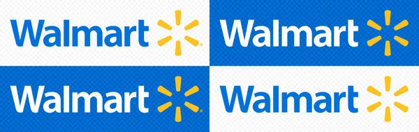 Логотип Walmart Редакционная Векторная Иллюстрация — стоковый вектор