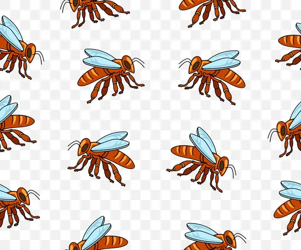 Bee, insect, animal, apiary and beekeeping, seamless vector background and pattern. Honey bee, bee-garden and apiculture, vector design and illustration