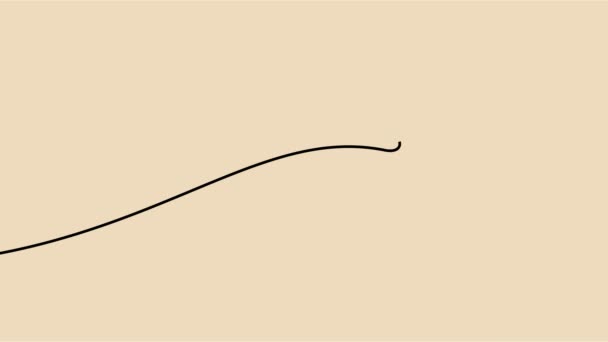 Непрерывный Однострочный Рисунок Чашки Горячего Кофе Графической Анимации Однолинейный Арт — стоковое видео